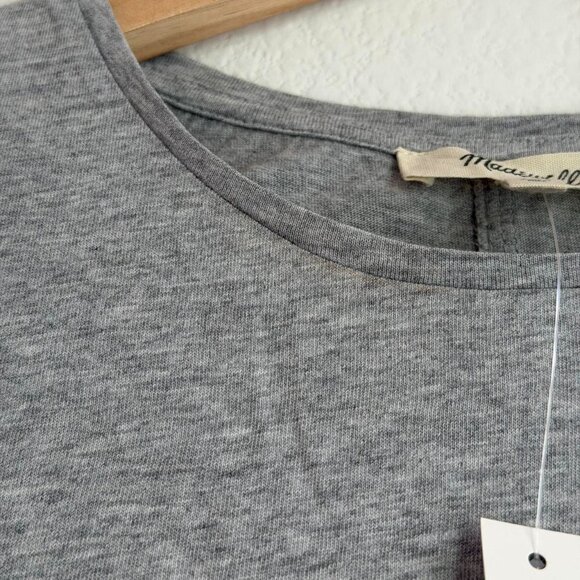 Madewell Essential Slim Tee in Lightweight Cotton in Hthr Medium Grey, Size XXS - Picture 7 of 9